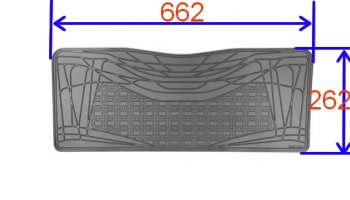Универсальный коврик заднего ряда Norplast (662х262 мм)   (Черный)