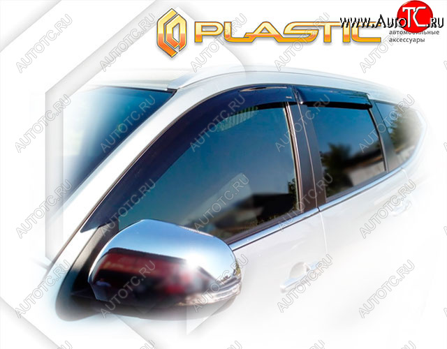 2 199 р. Ветровики дверей CA-Plastic  Mitsubishi Pajero Sport  3 QF (2019-2022) (Classic полупрозрачный, Без хром. молдинга)