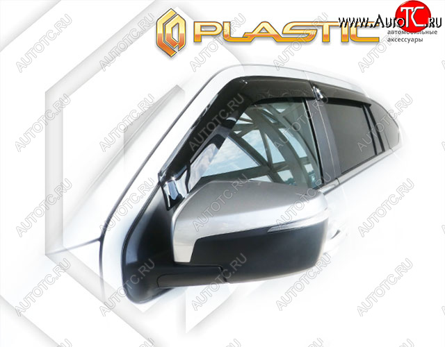 2 199 р. Ветровики дверей CA-Plastic  Isuzu mu-X  TF (2021-2024) (Classic полупрозрачный, Без хром. молдинга)
