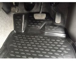 Комплект ковриков в салон (правый руль) Element-Autofamily 4 шт. (полиуретан, 3d-рисунок, серые) Toyota (Тойота) Prius (Приус)  XW20 (2003-2011) XW20 дорестайлинг, рестайлинг