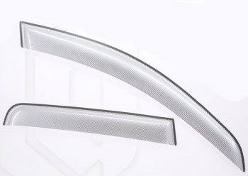 2 499 р. Дефлектора окон CA-Plastic  Acura MDX  YD2 (2006-2009) (Шелкография серебро, Без хром. молдинга). Увеличить фотографию 1
