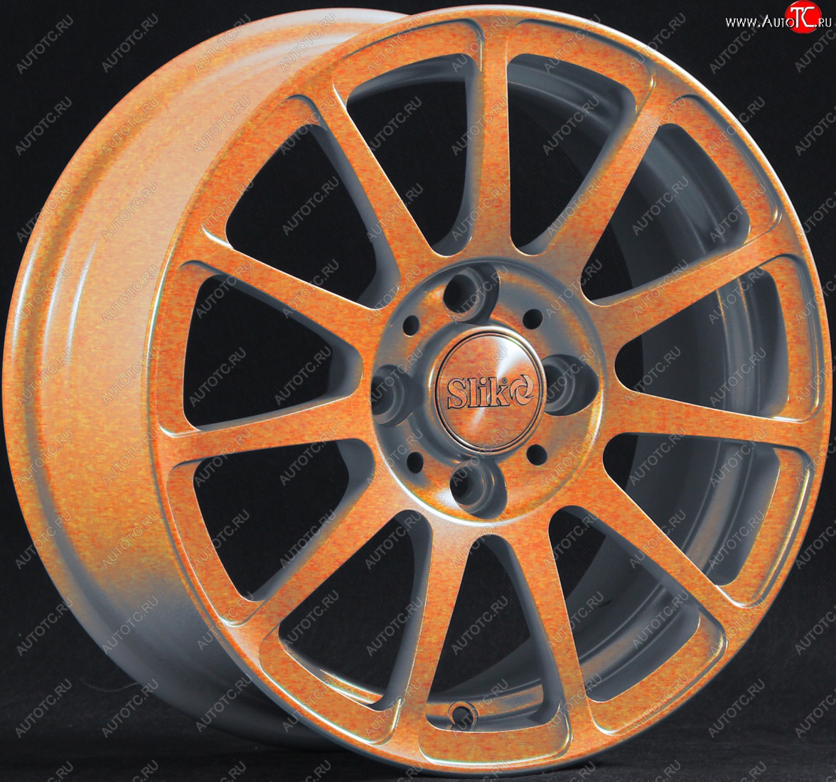 12 849 р. Кованый диск Slik Classik 5.5*14 (Cendy - медно-оранжевый глянцевый) Toyota Allex E12# 2-ой рестайлинг (2004-2006) 4x100.0xDIA54.1xET39.0 (Цвет: Cendy - медно-оранжевый глянцевый)