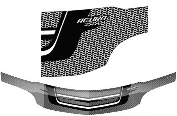 2 599 р. Дефлектор капота CA-Plastiс  Acura MDX  YD1 (2000-2003) (Серия Art белая). Увеличить фотографию 1