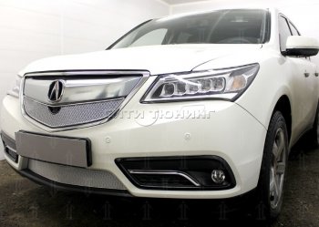 3 849 р. Нижняя решетка радиатора Allest Acura MDX YD3 дорестайлинг (2013-2016) (Хром). Увеличить фотографию 2