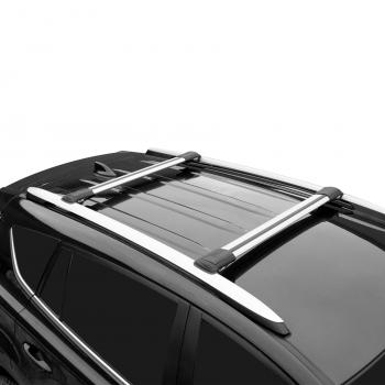 10 199 р. Багажник в сборе LUX Хантер L56 Acura MDX YD2 дорестайлинг (2006-2009) (аэро-трэвэл (104-114 см и 110-120 см), серый). Увеличить фотографию 3
