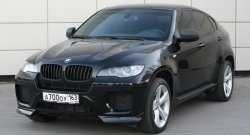 4 749 р. Накладки Global-Tuning на передний бампер автомобиля  BMW X6  E71 (2008-2014) (Неокрашенная). Увеличить фотографию 1