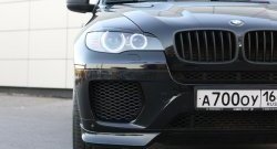 4 549 р. Накладки Global-Tuning на передний бампер автомобиля BMW X6 E71 дорестайлинг (2008-2012) (Неокрашенная). Увеличить фотографию 4