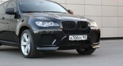 4 549 р. Накладки Global-Tuning на передний бампер автомобиля BMW X6 E71 дорестайлинг (2008-2012) (Неокрашенная). Увеличить фотографию 5
