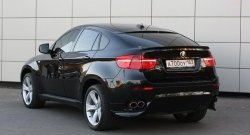 4 549 р. Накладки Global-Tuning на задний бампер автомобиля  BMW X6  E71 (2008-2014) (Неокрашенные). Увеличить фотографию 1