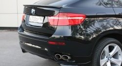 4 549 р. Накладки Global-Tuning на задний бампер автомобиля BMW X6 E71 дорестайлинг (2008-2012) (Неокрашенные). Увеличить фотографию 2