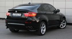 4 549 р. Накладки Global-Tuning на задний бампер автомобиля BMW X6 E71 дорестайлинг (2008-2012) (Неокрашенные). Увеличить фотографию 4