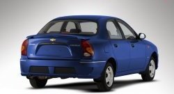 4 699 р. Задний бампер Style Daewoo Sense Т100 седан (1997-2008) (Неокрашенный). Увеличить фотографию 1