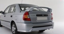 5 099 р. Задний бампер Классик Hyundai Accent седан ТагАЗ (2001-2012) (Неокрашенный). Увеличить фотографию 1