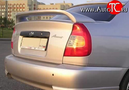 5 249 р. Спойлер Street Hyundai Accent седан ТагАЗ (2001-2012) (Неокрашенный)