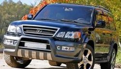 18 449 р. Передний бампер Red Aleti Lexus LX470 J100 дорестайлинг (1998-2002) (Неокрашенный). Увеличить фотографию 2