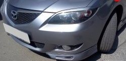 2 309 р. Комплект клыков Sport-V2 на передний бампер автомобиля Mazda 3/Axela BK дорестайлинг седан (2003-2006) (Неокрашенная). Увеличить фотографию 2