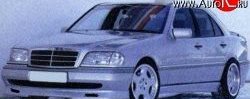 3 599 р. Пороги накладки Rieger Mercedes-Benz C-Class W202 дорестайлинг седан (1993-1997). Увеличить фотографию 2
