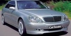 8 949 р. Накладка переднего бампера CARLSSON Mercedes-Benz S class W220 (1998-2005) (Неокрашенная). Увеличить фотографию 1