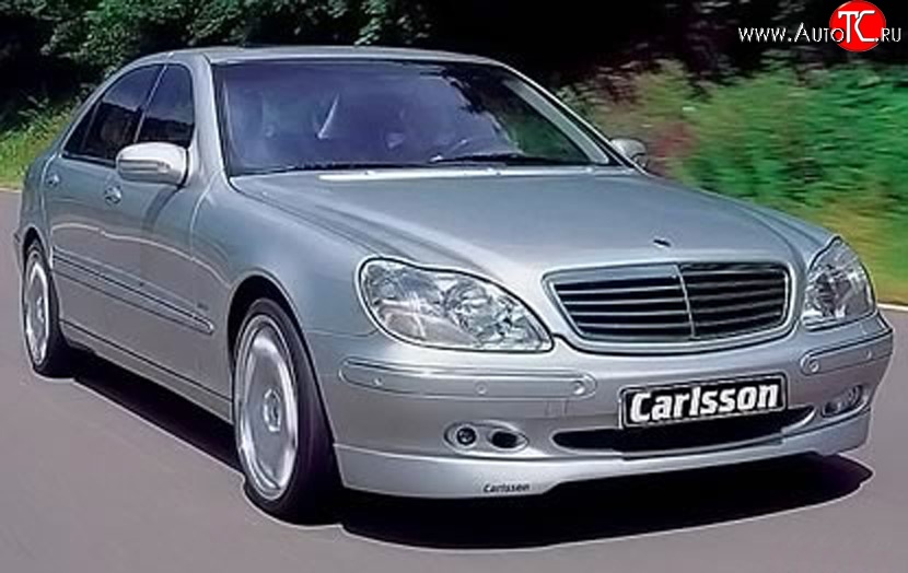 8 949 р. Накладка переднего бампера CARLSSON Mercedes-Benz S class W220 (1998-2005) (Неокрашенная)