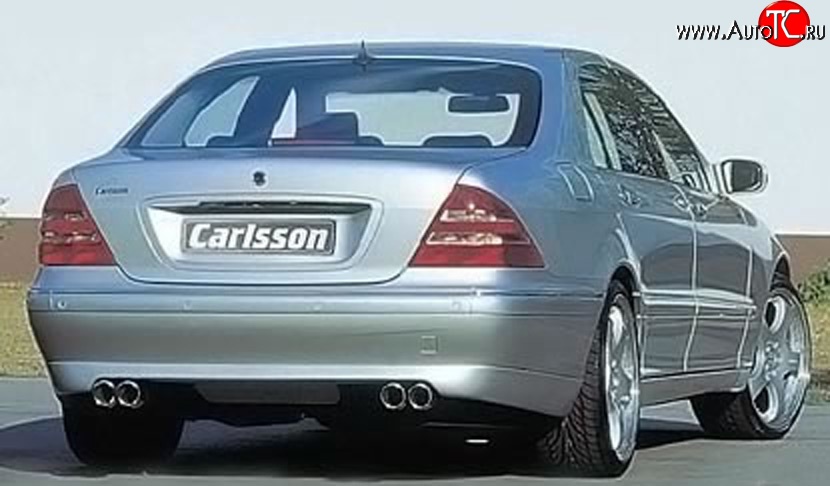 8 949 р. Накладка заднего бампера CARLSSON Mercedes-Benz S class W220 (1998-2005) (Неокрашенная)
