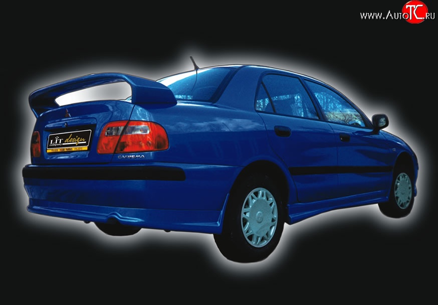 4 149 р. Накладка заднего бампера GT Dynamics (седан или хэтчбек)  Mitsubishi Carisma (1996-2004) (Неокрашенная)