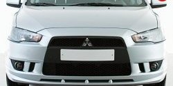 3 599 р. Накладка переднего бампера Elegance Mitsubishi Lancer 10 седан рестайлинг (2011-2017) (Неокрашенная). Увеличить фотографию 3