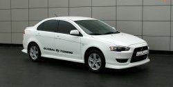 Пороги накладки Global-Tuning Mitsubishi (Митсубиси) Lancer (Лансер)  10 (2007-2017) 10 седан дорестайлинг, хэтчбэк дорестайлинг, седан рестайлинг, хэтчбек 5 дв рестайлинг
