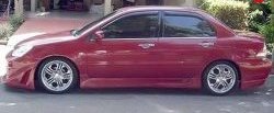 5 899 р. Пороги накладки Accolade на Mitsubishi Lancer 9 1-ый рестайлинг седан (2003-2005) (Неокрашенные). Увеличить фотографию 2