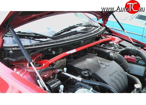 3 189 р. Растяжка передних стоек Sport Mitsubishi Lancer 10 хэтчбэк дорестайлинг (2007-2010)