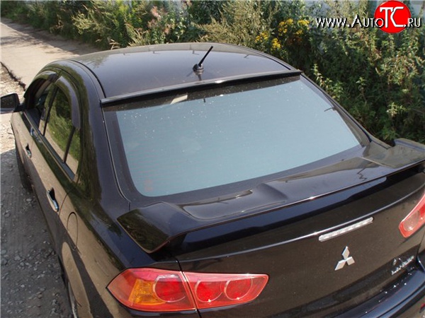 3 899 р. Козырёк на заднее лобовое стекло Sport Mitsubishi Lancer 10 седан дорестайлинг (2007-2010) (Неокрашенный)