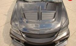 31 999 р. Пластиковый капот Evo Mitsubishi Lancer 9 1-ый рестайлинг седан (2003-2005) (Неокрашенный). Увеличить фотографию 3