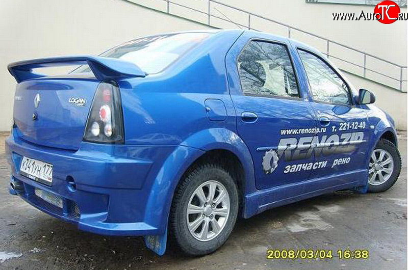 5 999 р. Низкий спойлер Power DM Renault Logan 1 дорестайлинг (2004-2010) (Неокрашенный)