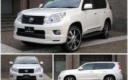 6 299 р. Накладка LX Mode на передний бампер Toyota Land Cruiser Prado J150 дорестайлинг (2009-2013) (Неокрашенная). Увеличить фотографию 2