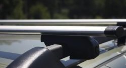 Комплект аэродинамических поперечин Aero на рейлинги с уменьшенным сопротивлением воздуха Hyundai Santa Fe DM дорестайлинг (2012-2016). (цвет: серебристый)Цена: 4 149 р.. Увеличить фотографию 2
