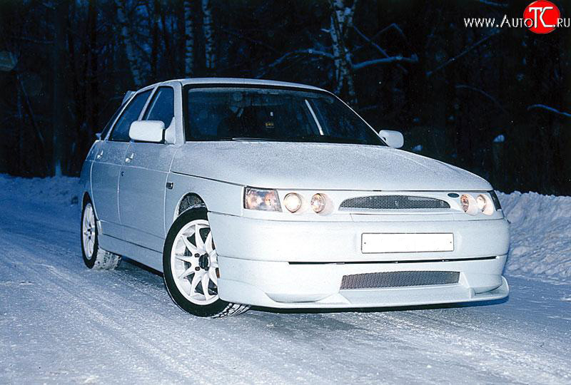 4 199 р. Накладка SVR на передний бампер Лада 2110 седан (1995-2007) (Неокрашенная)