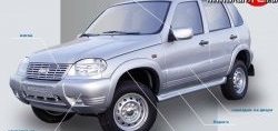 499 р. Накладки на зеркала Кураж 2 до 2005 года  Chevrolet Niva  2123 (2002-2008), Лада 2123 (Нива Шевроле) (2002-2008) (Неокрашенные). Увеличить фотографию 2