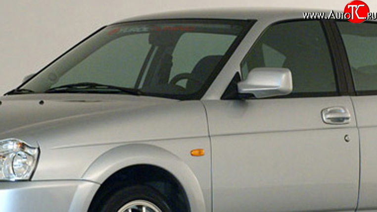 629 р. Комплект накладок на зеркала Ринг Лада Приора 2170 седан дорестайлинг (2007-2014) (Неокрашенные)
