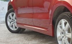 4 199 р. Пороги накладки Racing Volkswagen Polo 5 седан рестайлинг (2015-2020) (Неокрашенные). Увеличить фотографию 1