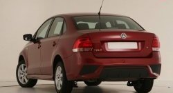 7 249 р. Задний бампер Sport Volkswagen Polo 5 седан дорестайлинг (2009-2015) (Неокрашенный). Увеличить фотографию 2