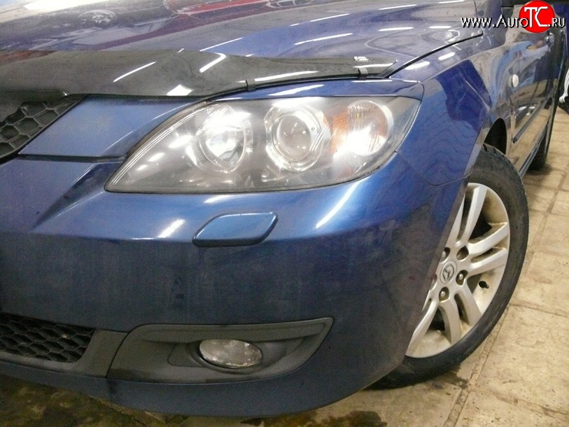 859 р. Реснички Style V2 Mazda 3/Axela BK рестайлинг, хэтчбэк (2006-2009) (Неокрашенные)