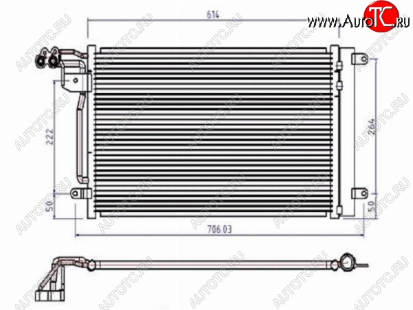 4 499 р. Радиатор кондиционера SAT Skoda Fabia Mk2 хэтчбэк дорестайлинг (2007-2010)