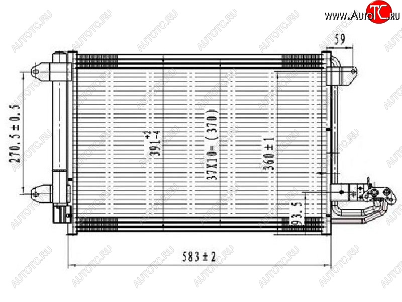 5 999 р. Радиатор кондиционера SAT Skoda Superb B6 (3T) лифтбэк дорестайлинг (2008-2013)