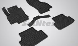 Износостойкие коврики в салон с рисунком Сетка SeiNtex Premium 4 шт. (резина) Audi A3 8VS седан дорестайлинг (2012-2016)