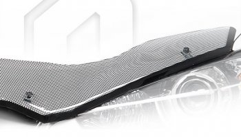 2 399 р. Дефлектор капота CA-Plastiс  Audi A4  B8 (2007-2011) (Шелкография черная). Увеличить фотографию 1