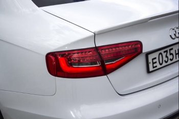3 189 р. Лип спойлер АВТОКРАТ  Audi A4  B8 (2011-2015) (Неокрашенный). Увеличить фотографию 2