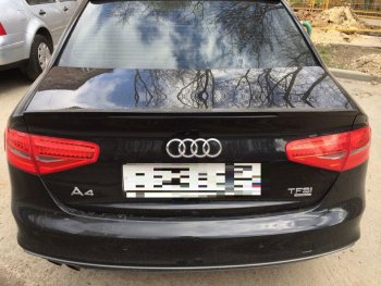 3 189 р. Лип спойлер АВТОКРАТ  Audi A4  B8 (2011-2015) (Неокрашенный). Увеличить фотографию 3