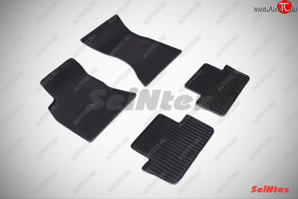 2 999 р. Износостойкие резиновые коврики в салон Сетка Seintex  Audi A4  B8 (2007-2015)