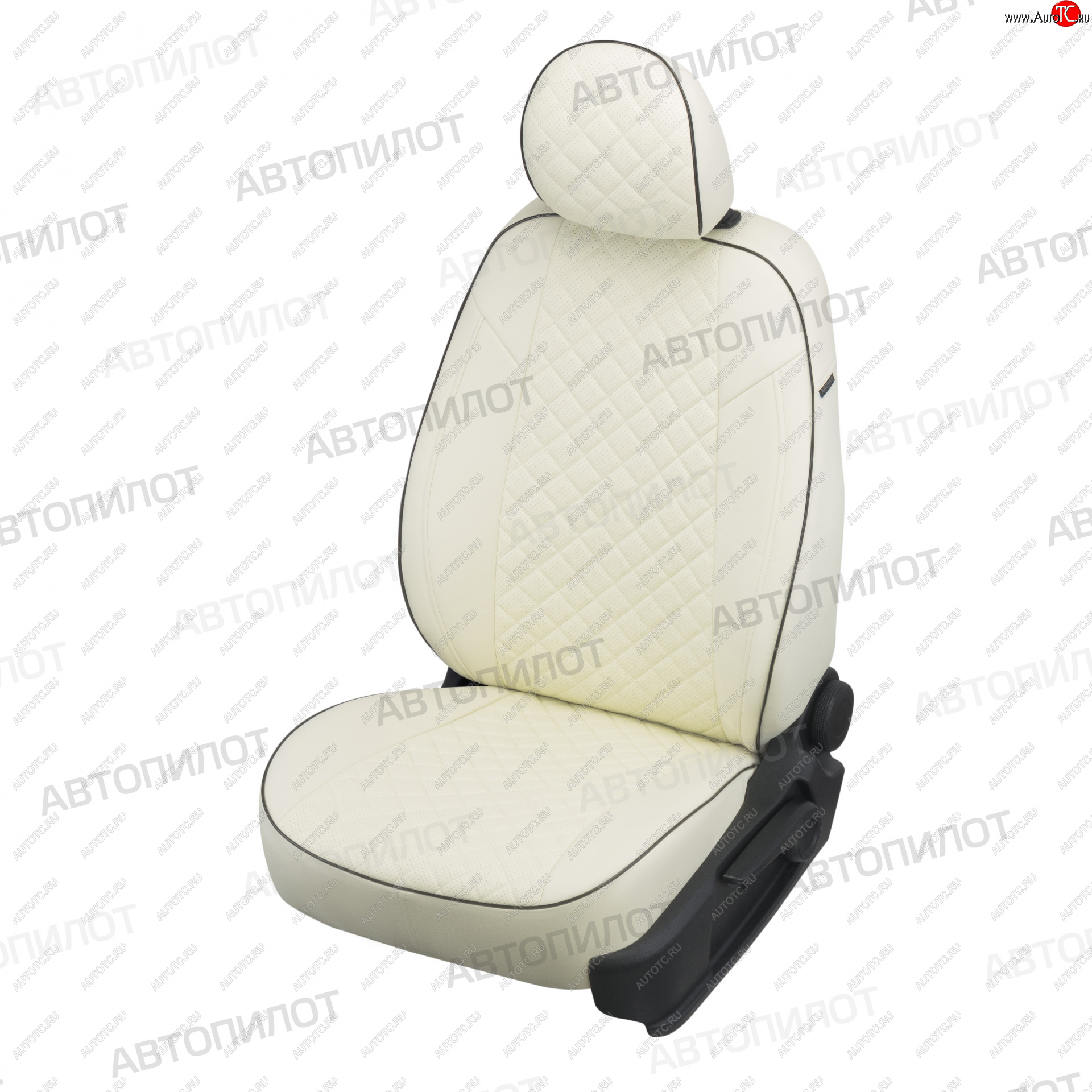 13 999 р. Чехлы сидений (экокожа, 40/60, подлок) Автопилот Ромб  Audi A4  B8 (2007-2015) (белый)