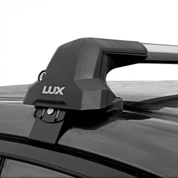 12 498 р. Багажник в сборе в обхват дверного проема LUX CITY Audi A4 B9 дорестайлинг,седан (2016-2020) (черные дуги, длина 105 см). Увеличить фотографию 3