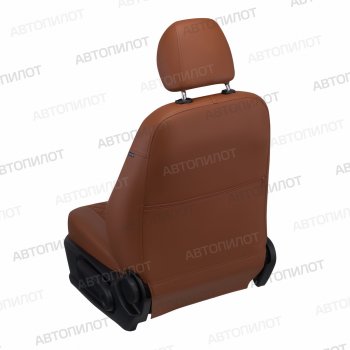 13 999 р. Чехлы сидений (экокожа/алькантара, сплошная) Автопилот Ромб  Audi A4 ( B6,  B7) (2000-2008) (коричневый). Увеличить фотографию 4